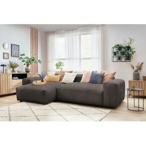 Canapé D'angle Fixe BOBOCHIC - Canapé D'angle Fixe LAFAYETTE Velours Côtelé Angle Gauche Marron - Marron 3 Canapé D'angle Fixe BOBOCHIC - Canapé D'angle Fixe LAFAYETTE Velours Côtelé Angle Gauche Marron - Marron