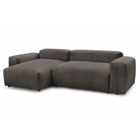 Canapé D'angle Fixe BOBOCHIC - Canapé D'angle Fixe LAFAYETTE Velours Côtelé Angle Gauche Marron - Marron 4 Canapé D'angle Fixe BOBOCHIC - Canapé D'angle Fixe LAFAYETTE Velours Côtelé Angle Gauche Marron - Marron – Image 2