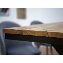 Table à Manger BOBOCHIC - Table à Manger ORSAY Bois De Manguier Massif Et Pieds En Métal Noir 180x90 - Bois -BOBOCHIC Soldes 2022 65211602 3