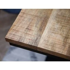 Table à Manger BOBOCHIC - Table à Manger ORSAY Bois De Manguier Massif Et Pieds En Métal Noir 180x90 - Bois -BOBOCHIC Soldes 2022 65211602 4