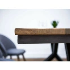 Table à Manger BOBOCHIC - Table à Manger STEEL Bois De Manguier Massif Et Pieds En Métal Noir 200x100 - Bois -BOBOCHIC Soldes 2022 65211605 4