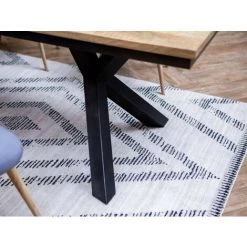 Table à Manger BOBOCHIC - Table à Manger STEEL Bois De Manguier Massif Et Pieds En Métal Noir 200x100 - Bois -BOBOCHIC Soldes 2022 65211605 5