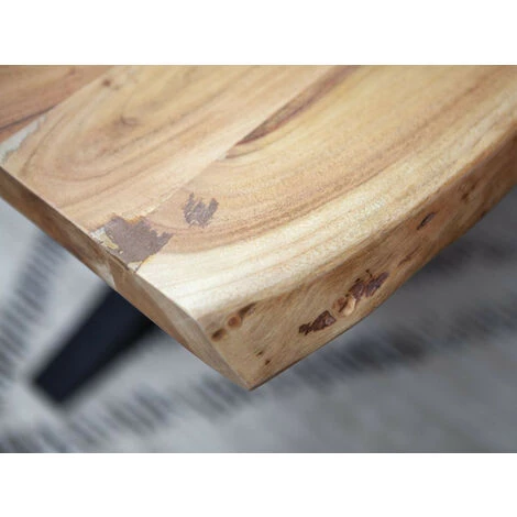 Table à Manger BOBOCHIC - Table à Manger TWIST Bois D'acacia Massif Et Pieds En Métal Noir 180x90 - Bois 7 Table à Manger BOBOCHIC - Table à Manger TWIST Bois D'acacia Massif Et Pieds En Métal Noir 180x90 - Bois â Image 5