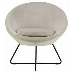 Fauteuils BOBOCHIC - Fauteuil MARLENE Tissu Velours Blanc Cassé - Blanc Cassé -BOBOCHIC Soldes 2022 65211607 3