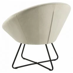Fauteuils BOBOCHIC - Fauteuil MARLENE Tissu Velours Blanc Cassé - Blanc Cassé -BOBOCHIC Soldes 2022 65211607 4