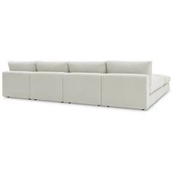 Canapé Modulable BOBOCHIC - Canapé Panoramique Fixe 100% Modulable Ultra Moelleux PARIS Tissu Avec 2 Chauffeuses, 2 Méridiennes, 1 Pouf Beige - Beige -BOBOCHIC Soldes 2022 65382496 4