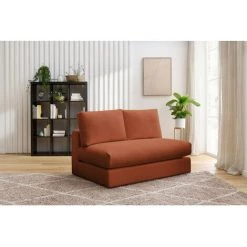 Canapé Modulable BOBOCHIC - Chauffeuse 2 Places Pour Canapé Modulable Ultra Moelleux PARIS Tissu Bouclette Terracotta - Terracotta -BOBOCHIC Soldes 2022 65382898 2