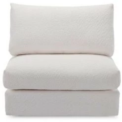 Canapé Modulable BOBOCHIC - Chauffeuse 1 Place Pour Canapé Modulable Ultra Moelleux PARIS Tissu Bouclette Blanc - Blanc -BOBOCHIC Soldes 2022 65382907 4