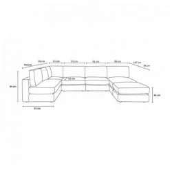 Canapé Modulable BOBOCHIC - Canapé D'angle Fixe 100% Modulable Ultra Moelleux PARIS Tissu Avec 3 Chauffeuses, 1 Méridienne, 1 Angle, 1 Pouf Gris Clair - Gris Clair -BOBOCHIC Soldes 2022 65382914 4