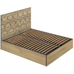 BOBOCHIC Maya - Lit Coffre - 140x190 - Bois Et Noir - Sommier Inclus Dimensions - 140x190cm -BOBOCHIC Soldes 2022 66646422 4