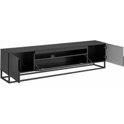 Meubles TV BOBOCHIC - Meuble TV 200 Cm DALIA Pieds En Métal - Noir -BOBOCHIC Soldes 2022 66733818 4