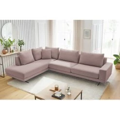 Canapé D'angle Fixe BOBOCHIC - Canapé D'angle Fixe ODEON Angle Gauche Rose - Rose -BOBOCHIC Soldes 2022 67445865 5