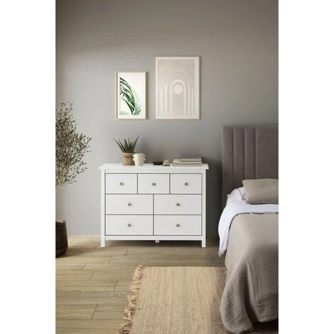 Commodes BOBOCHIC - Commode 7 Tiroirs EMMA Blanc - Blanc 4 Commodes BOBOCHIC - Commode 7 Tiroirs EMMA Blanc - Blanc – Image 2