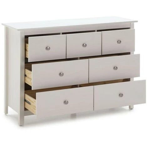 Commodes BOBOCHIC - Commode 7 Tiroirs EMMA Blanc - Blanc 5 Commodes BOBOCHIC - Commode 7 Tiroirs EMMA Blanc - Blanc – Image 3