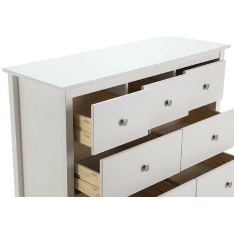 Commodes BOBOCHIC - Commode 7 Tiroirs EMMA Blanc - Blanc 6 Commodes BOBOCHIC - Commode 7 Tiroirs EMMA Blanc - Blanc – Image 4