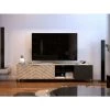 BOBOCHIC Auxane - Meuble TV - Bois Et Noir - 200 Cm - Style Contemporain Couleur - Noir / Bois - Noir / Bois -BOBOCHIC Soldes 2022 68260008 1