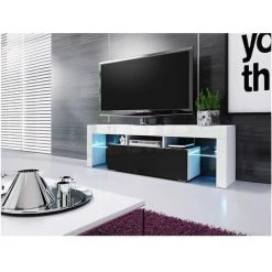 Meubles TV BOBOCHIC - Meuble TV 138cm GUSTAVE Noir - Noir -BOBOCHIC Soldes 2022 69755188 2