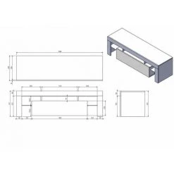 Meubles TV BOBOCHIC - Meuble TV 138cm GUSTAVE Noir - Noir -BOBOCHIC Soldes 2022 69755188 3
