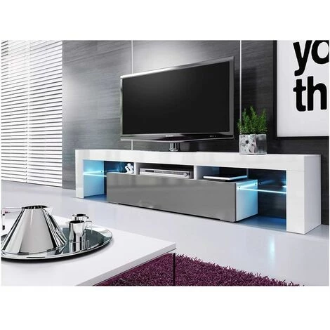 Meubles TV BOBOCHIC - Meuble TV 190cm GUSTAVE Anthracite - Anthracite 3 Meubles TV BOBOCHIC - Meuble TV 190cm GUSTAVE Anthracite - Anthracite