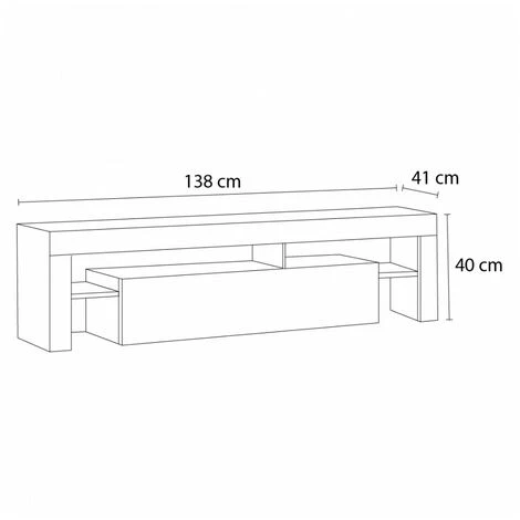 Meubles TV BOBOCHIC - Meuble TV 138 Cm GUSTAVE Chêne Et Noir - Chêne Et Noir 5 Meubles TV BOBOCHIC - Meuble TV 138 Cm GUSTAVE Chêne Et Noir - Chêne Et Noir – Image 3