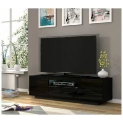 Meubles TV BOBOCHIC - Meuble TV 150 Cm ASTRID Noir Brillant - Noir Brillant -BOBOCHIC Soldes 2022 70045616 2