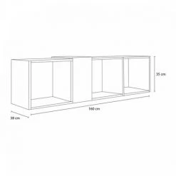 Meubles TV BOBOCHIC - Meuble TV Suspendu 160 Cm BLAISE Blanc Et Chêne - Blanc Et Chêne 9 Meubles TV BOBOCHIC - Meuble TV Suspendu 160 Cm BLAISE Blanc Et Chêne - Blanc Et Chêne -BOBOCHIC Soldes 2022 70045627 4