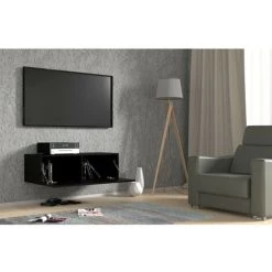 Meubles TV BOBOCHIC - Meuble TV Suspendu 1 Porte NESTA Noir 100 - Noir 9 Meubles TV BOBOCHIC - Meuble TV Suspendu 1 Porte NESTA Noir 100 - Noir -BOBOCHIC Soldes 2022 70045674 3