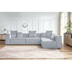 Canapé Modulable BOBOCHIC - Canapé D'angle Fixe Modulable VAUBAN Angle Droit Gris Clair - Gris Clair 9 Canapé Modulable BOBOCHIC - Canapé D'angle Fixe Modulable VAUBAN Angle Droit Gris Clair - Gris Clair -BOBOCHIC Soldes 2022 70402107 3