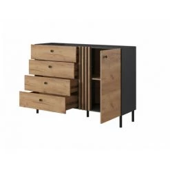 Commodes BOBOCHIC - Commode 4 Tiroirs NAYA Chêne Et Noir - Chêne Et Noir 11 Commodes BOBOCHIC - Commode 4 Tiroirs NAYA Chêne Et Noir - Chêne Et Noir -BOBOCHIC Soldes 2022 70419050 5