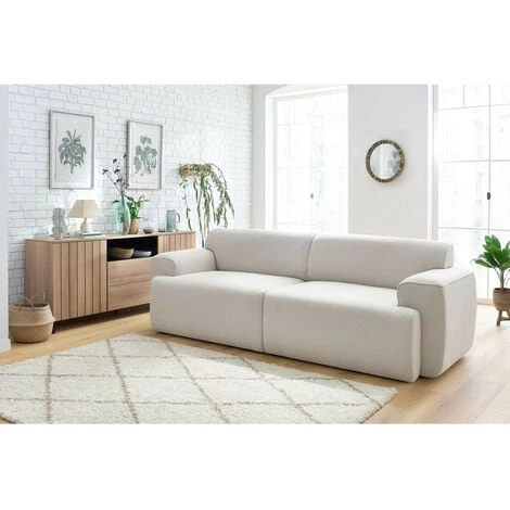 Canapé Droit Fixe BOBOCHIC - Canapé Droit Fixe 3 Places MARAIS Crème - Crème 6 Canapé Droit Fixe BOBOCHIC - Canapé Droit Fixe 3 Places MARAIS Crème - Crème – Image 4