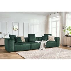 Canapé Modulable BOBOCHIC - Canapé Droit Fixe Modulable 4 Places VAUBAN Vert Foncé - Vert Foncé -BOBOCHIC Soldes 2022 70439007 2