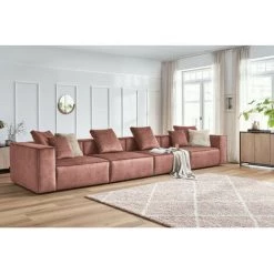 Canapé Modulable BOBOCHIC - Canapé Droit Fixe Modulable 5 Places VAUBAN Rose - Rose -BOBOCHIC Soldes 2022 70439020 2