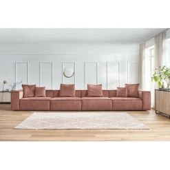 Canapé Modulable BOBOCHIC - Canapé Droit Fixe Modulable 5 Places VAUBAN Rose - Rose -BOBOCHIC Soldes 2022 70439020 3