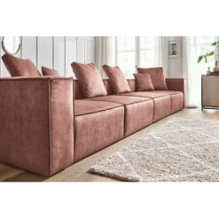 Canapé Modulable BOBOCHIC - Canapé Droit Fixe Modulable 5 Places VAUBAN Rose - Rose -BOBOCHIC Soldes 2022 70439020 5