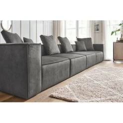 Canapé Modulable BOBOCHIC - Canapé Droit Fixe Modulable 5 Places VAUBAN Gris Foncé - Gris Foncé 11 Canapé Modulable BOBOCHIC - Canapé Droit Fixe Modulable 5 Places VAUBAN Gris Foncé - Gris Foncé -BOBOCHIC Soldes 2022 70446921 5