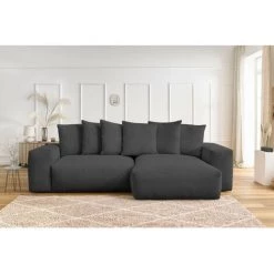 Canapé D'angle Fixe BOBOCHIC - Canapé D'angle Réversible Ultra Moelleux VOLTAIRE Velours Côtelé Gris Foncé - Gris Foncé 9 Canapé D'angle Fixe BOBOCHIC - Canapé D'angle Réversible Ultra Moelleux VOLTAIRE Velours Côtelé Gris Foncé - Gris Foncé -BOBOCHIC Soldes 2022 70633755 3