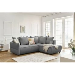 Canapés D'angle L Convertibles BOBOCHIC - Canapé D'angle L Convertible Coffre LEON Angle Droit Gris Clair - Gris Clair -BOBOCHIC Soldes 2022 70925828 2