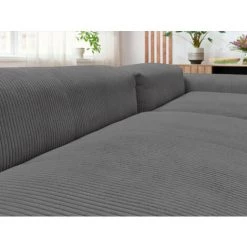 BOBOCHIC Lafayette - Canapé D'angle - En Velours Côtelé - 4 Places - Droit Couleur - Gris Foncé - Gris Foncé 10 BOBOCHIC Lafayette - Canapé D'angle - En Velours Côtelé - 4 Places - Droit Couleur - Gris Foncé - Gris Foncé -BOBOCHIC Soldes 2022 71181309 4