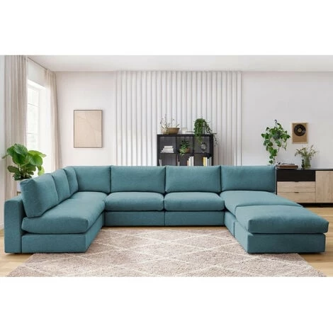 Canapé Modulable BOBOCHIC - Canapé D'angle Fixe 100% Modulable Ultra Moelleux PARIS Tissu 3 Chauffeuses, 1 Méridienne, 1 Angle, 1 Pouf Gris Bleu - Gris Bleu 3 Canapé Modulable BOBOCHIC - Canapé D'angle Fixe 100% Modulable Ultra Moelleux PARIS Tissu 3 Chauffeuses, 1 Méridienne, 1 Angle, 1 Pouf Gris Bleu - Gris Bleu