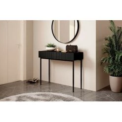 Consoles BOBOCHIC - Console 2 Tiroirs KASHA Pieds Noir Noir - Noir -BOBOCHIC Soldes 2022 71617016 3