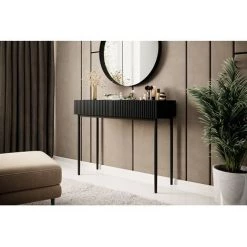 Consoles BOBOCHIC - Console 2 Tiroirs KASHA Pieds Noir Noir - Noir -BOBOCHIC Soldes 2022 71617016 4