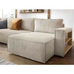 BOBOCHIC Nihad - Canapé Panoramique Convertible - Avec Coffre Et Tablette - En Velours Côtelé - 7 Places Couleur - Beige - Beige 9 BOBOCHIC Nihad - Canapé Panoramique Convertible - Avec Coffre Et Tablette - En Velours Côtelé - 7 Places Couleur - Beige - Beige -BOBOCHIC Soldes 2022 71784177 3