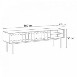 Meubles TV BOBOCHIC - Meuble TV 160 Cm JIL Plaqué Chêne - Marron -BOBOCHIC Soldes 2022 72160469 5