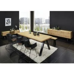 Table à Manger BOBOCHIC - Table à Manger 210 Cm MIKA Plaquée Chêne - Bois -BOBOCHIC Soldes 2022 72160863 4