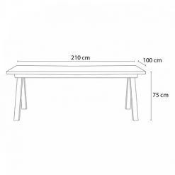 Table à Manger BOBOCHIC - Table à Manger 210 Cm MIKA Plaquée Chêne - Bois -BOBOCHIC Soldes 2022 72160863 5