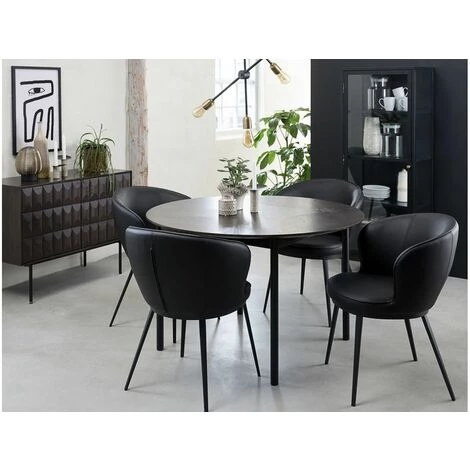 Rangement Vitrine BOBOCHIC - Rangement Vitrine H160 Cm LEYA Noir - Noir 5 Rangement Vitrine BOBOCHIC - Rangement Vitrine H160 Cm LEYA Noir - Noir – Image 3