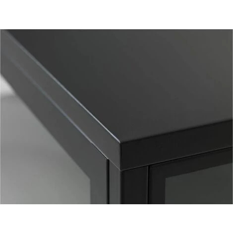 Rangement Vitrine BOBOCHIC - Rangement Vitrine H160 Cm LEYA Noir - Noir 7 Rangement Vitrine BOBOCHIC - Rangement Vitrine H160 Cm LEYA Noir - Noir – Image 5