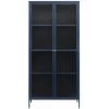Rangement Vitrine BOBOCHIC - Rangement Vitrine Haut 2 Portes 90 Cm OLIE Bleu - Bleu -BOBOCHIC Soldes 2022 72161032 1