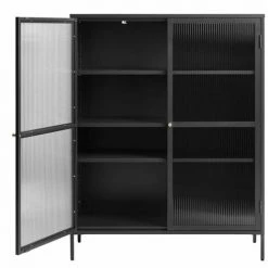 Rangement Vitrine BOBOCHIC - Rangement Vitrine Bas 2 Portes 111 Cm OLIE Noir - Noir -BOBOCHIC Soldes 2022 72161036 4