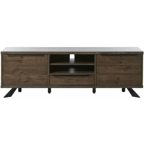 Meubles TV BOBOCHIC - Meuble TV 170 Cm SERNA Plaqué Chêne - Marron 3 Meubles TV BOBOCHIC - Meuble TV 170 Cm SERNA Plaqué Chêne - Marron